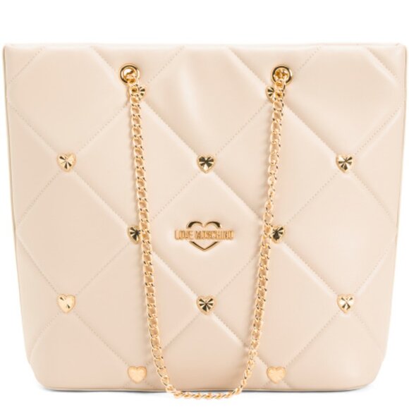 SALE! ✅ Love Moschino Embellished Quilted Heart Tote Shoulder Bag ✨ NWT - Picture 1 of 16